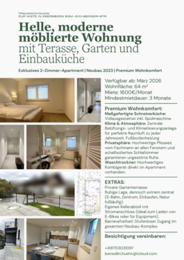 Foto - Ebersberg Zentrum: Helle, moderne Wohnung mit Terasse, mobliert