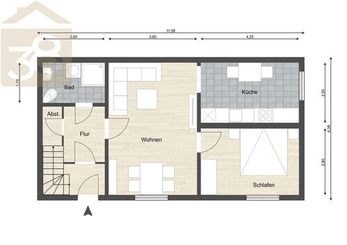 Foto - 2 Zimmer Erdgeschoßwohnung zur Miete in Wolfsburg