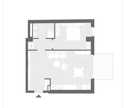 Foto - Schöne 2-Zimmer-Wohnung mit EBK und Balkon