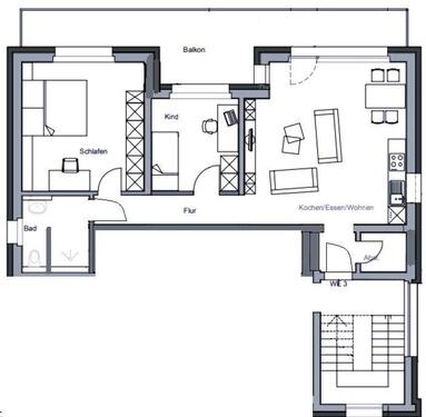 Foto - Etagenwohnung in Großostheim zur Miete