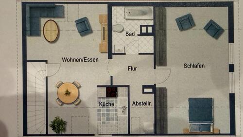 Foto - Schöne u. geräumige 2,5-Zi-DG Wohnung ab 1.5. in Veitshöchheim