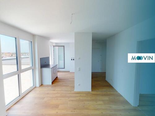 Foto - Tolle 3-Zimmer-Wohnung mit großer Dachterrasse und moderner Einbauküche im Neubauquartier 'FIELD 4'