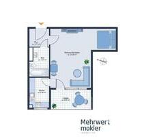 Helle 1,5 Zimmer Wohnung mit Balkon in LU-Mundenheim - Mannheim