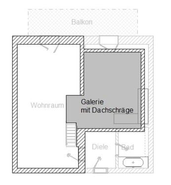 Foto - 1.5 Zimmer Dachgeschoßwohnung zur Miete in Trostberg