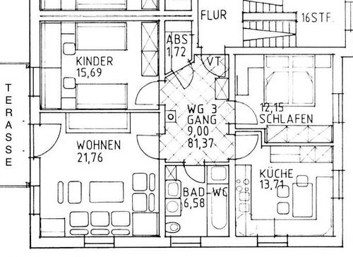Foto - Wunderschöne 3 Zi Whg mit großer Terrasse & durchdachtem Grundris