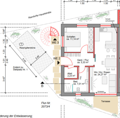 Foto - 2 Zi.Wohnung Neubau Erstbezug- KFW 55 Fußbodenheizung Terrasse