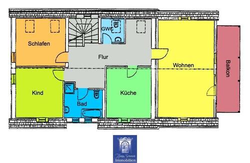 Foto - 3 Zimmer Dachgeschoßwohnung zur Miete in Pirna