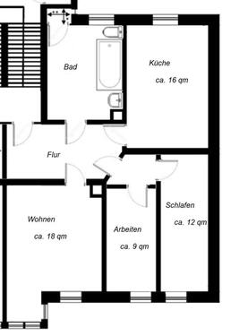 Foto - 3 Zimmer Etagenwohnung in Colditz