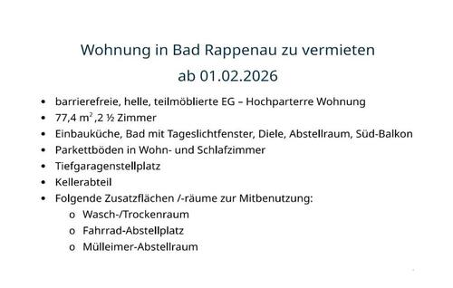 Foto - Etagenwohnung zur Miete in Bad Rappenau