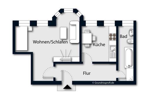 Foto - 1 Zimmer Etagenwohnung in Limbach-Oberfrohna