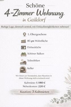 Foto - Schöne 4-Zimmer Wohnung zu vermieten!