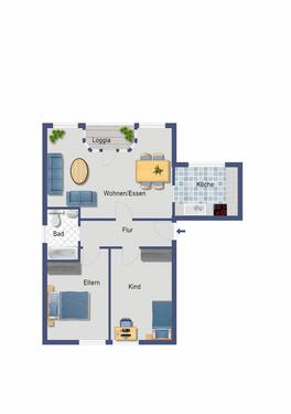 Foto - Geräumige 3-Zimmer-Wohnung in familiärer Umgebung