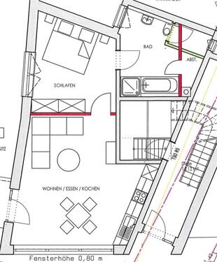 Foto - 2 Zimmer Wohnung zu vermieten - 690,00 EUR Kaltmiete, ca.  57,00 m²