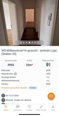 Foto - 1 Zimmer Etagenwohnung zur Miete in Weimar