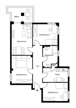 Foto - 4 Zimmer Etagenwohnung zur Miete in Braunschweig
