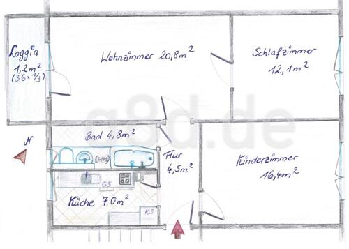 Foto - 4 Zimmer Etagenwohnung in Großenhain