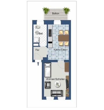 Foto - 1 Zimmer Etagenwohnung zur Miete in Schwerin