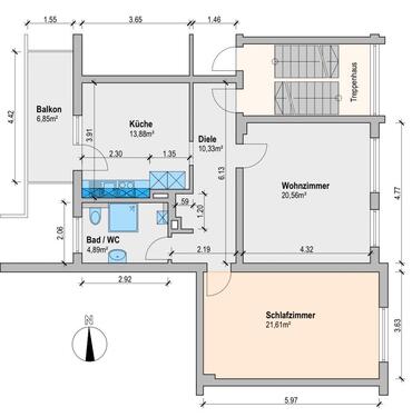Foto - 2 Zimmer Etagenwohnung zur Miete in Mönchengladbach