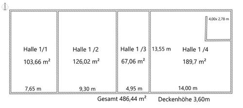 Foto - Halle zu vermieten mehrere Abteile