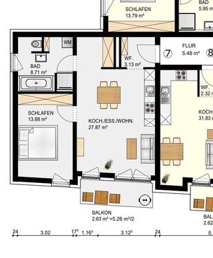Foto - Erstbezug * 2Zi* 57qm* Balkon* Stellplatz* Whördersee