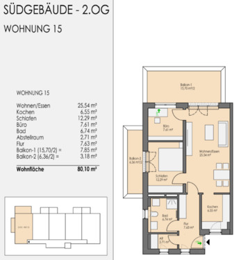 Foto - 3 Zimmer Etagenwohnung zur Miete in Straubing