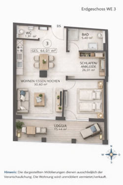 Foto - Erdgeschoßwohnung in Albstadt zur Miete