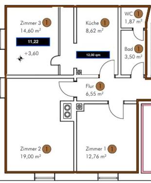 Foto - Etagenwohnung in Mannheim zur Miete