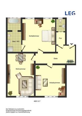 Foto - 2 Zimmer Etagenwohnung zur Miete in Duisburg