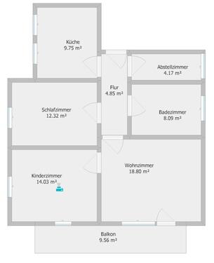Foto - 3Zimmer Wohnung - 1.250,00&nbsp;EUR Kaltmiete, ca.&nbsp; 72,00&nbsp;m&sup2;
