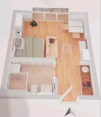 Foto - Bad GöggingBetreutes Wohnen ab sofort Einzimmer-Wohnung