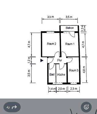 Foto - Nachmieter - 538,00&nbsp;EUR Kaltmiete, ca.&nbsp; 60,00&nbsp;m&sup2;
