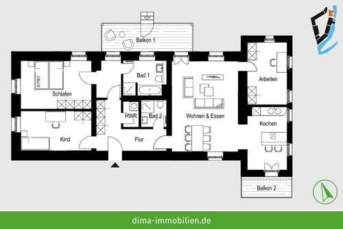 Foto - Etagenwohnung zur Miete in Schkeuditz