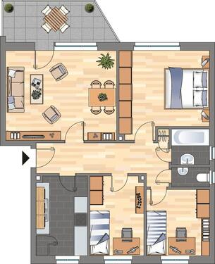 Foto - 4 Zimmer Erdgeschoßwohnung zur Miete in Zeven