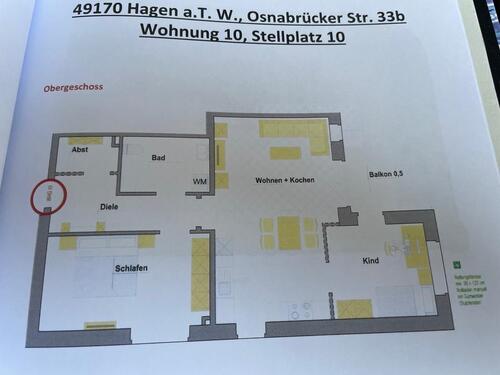 Foto - 3 Zimmer Etagenwohnung zur Miete in Hagen am Teutoburger Wald