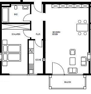 Foto - 2 Zimmer Etagenwohnung zur Miete in Düsseldorf