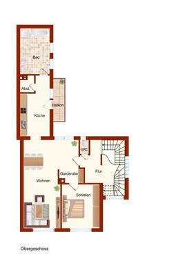 Foto - 2.5 Zimmer Etagenwohnung zur Miete in Bürstadt
