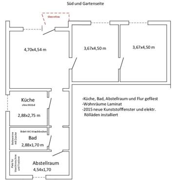Foto - 3 ZKB Erdgeschosswohnung in Ensdorf