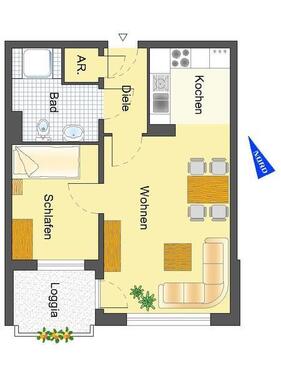 Foto - 1 Zimmer Etagenwohnung in Essen