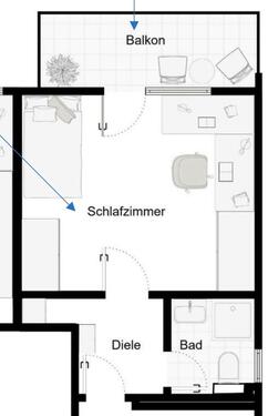 Foto - 1 Zimmer Etagenwohnung zur Miete in Mainz