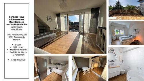 Foto - Schöne Wohnung,besonnter Balkon,Stadtrand Köln,Möbliert mit NBK