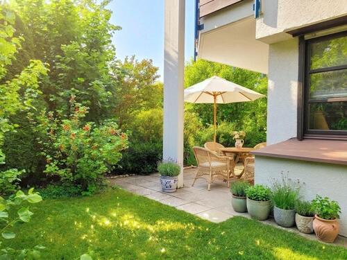 Foto - Provisionsfrei: helle und gepflegte 2-Zi-Wohnung mit Privatgarten