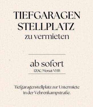 Foto - Tiefgaragenstellplatz zu vermieten - VehrenkampstraßeEimsbüttel