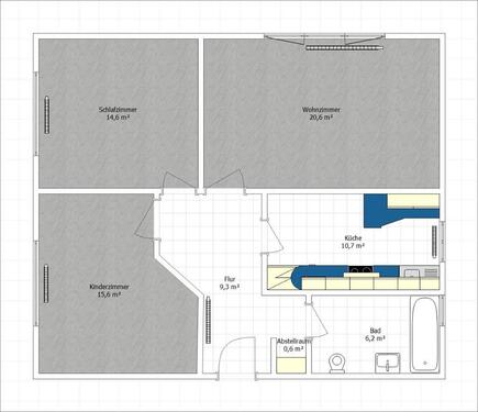 Foto - Gepflegte & großzügige 3-Zimmer-Wohnung mit Balkon & Stellplatz