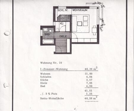 Foto - Appartment in 86356 Neusäss - 520,00&nbsp;EUR Kaltmiete, ca.&nbsp; 40,32&nbsp;m&sup2;