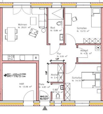 Foto - 3 Zimmer Erdgeschoßwohnung zur Miete in Süderbrarup