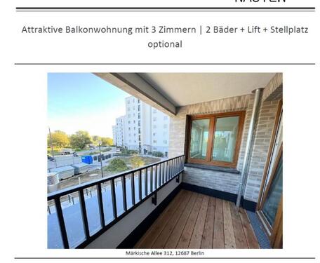 Foto - Wunderschöne 3-Zimmer-Wohnung im modernen Neubau Märkische All