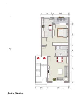 Foto - Sehr schöne gepflegte Erdgeschosswohnung mit Balkon im Herzen von