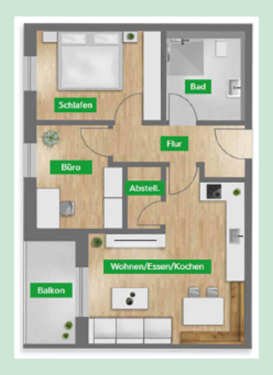 Foto - Etagenwohnung in Lalling zur Miete