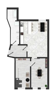 Foto - Teilmöblierte 3-Raumwohnung mit Küche