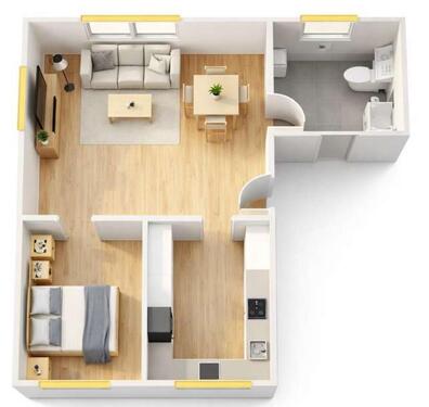 Foto - Kompakte, Kernsanierte 2,Zimmerwohnung in Gellmersbach, Weinsberg